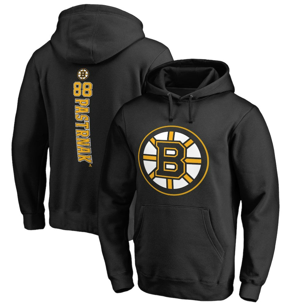 David Pastrnak Boston Bruins Backer Pullover Hoodie - Black - NHL