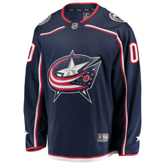 Columbus Blue Jackets Fanatics Home Breakaway Custom Jersey - Navy - NHL