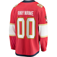 Florida Panthers Fanatics Home Breakaway Custom Jersey - Red - NHL