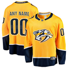 Nashville Predators Fanatics Home Breakaway Custom Jersey - Gold - NHL