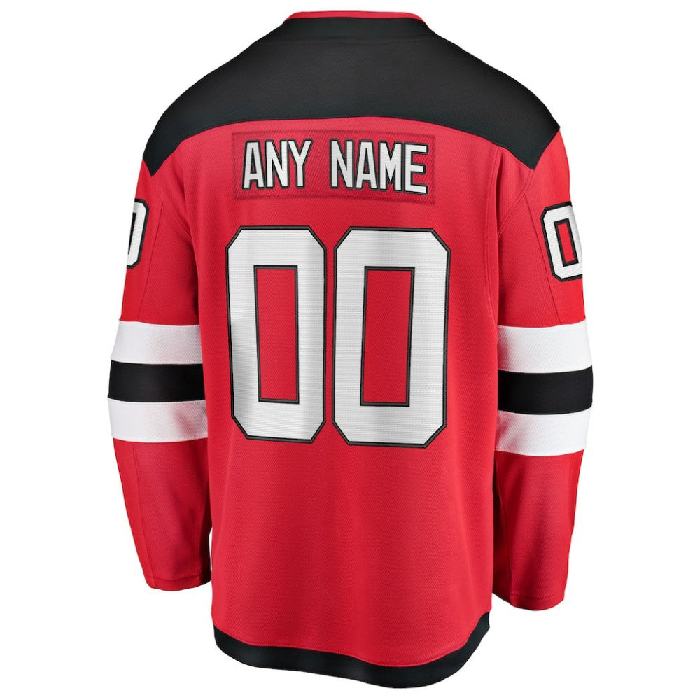 New Jersey Devils Fanatics Home Breakaway Custom Jersey - Red - NHL
