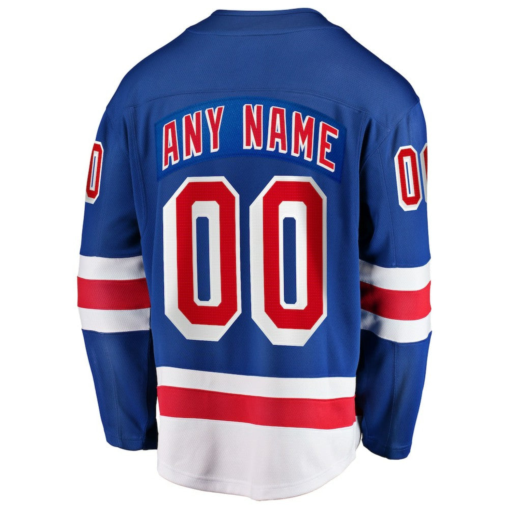 New York Rangers Fanatics Home Breakaway Custom Jersey - Blue - NHL