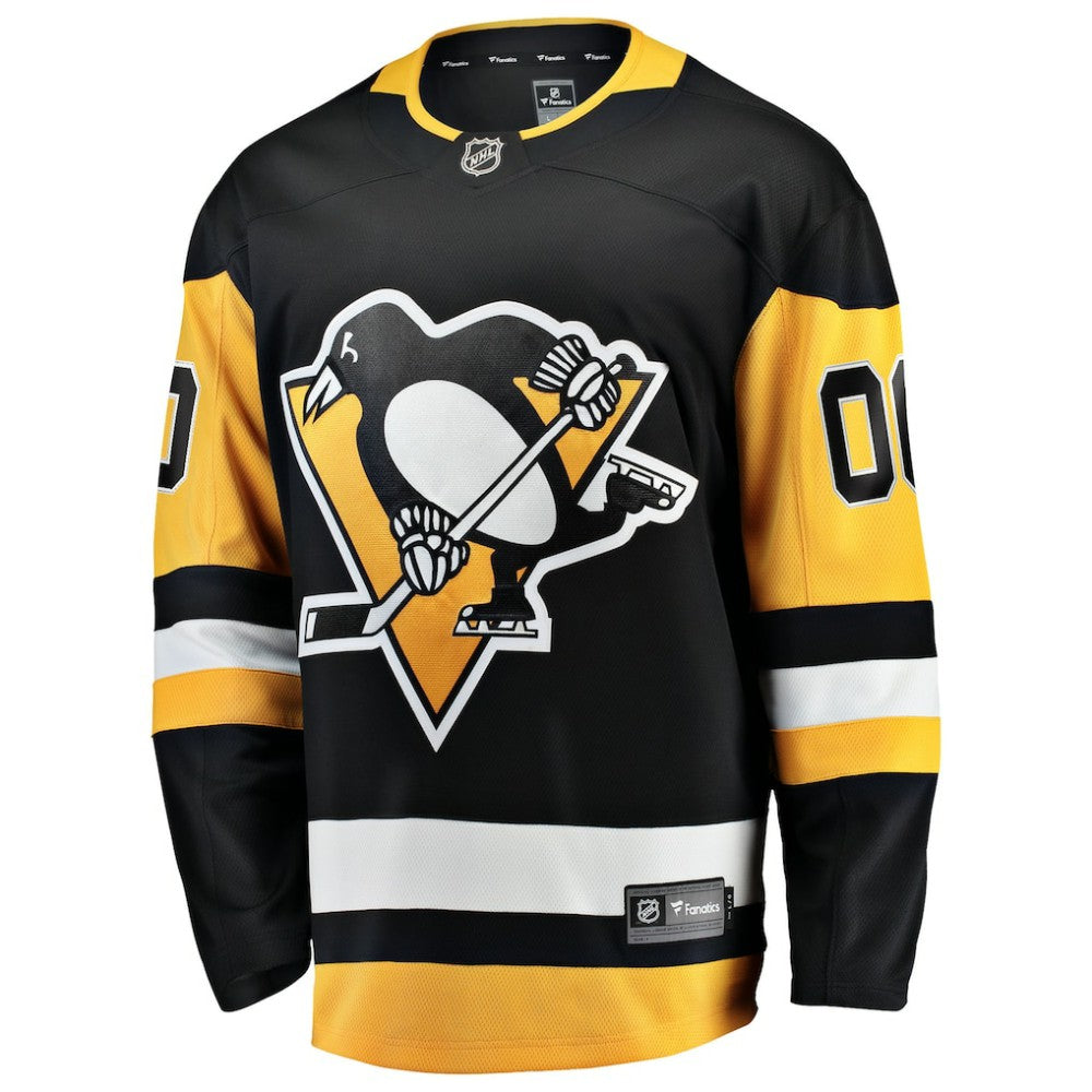 Pittsburgh Penguins Fanatics Home Breakaway Custom Jersey - Black - NHL