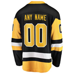 Pittsburgh Penguins Fanatics Home Breakaway Custom Jersey - Black - NHL
