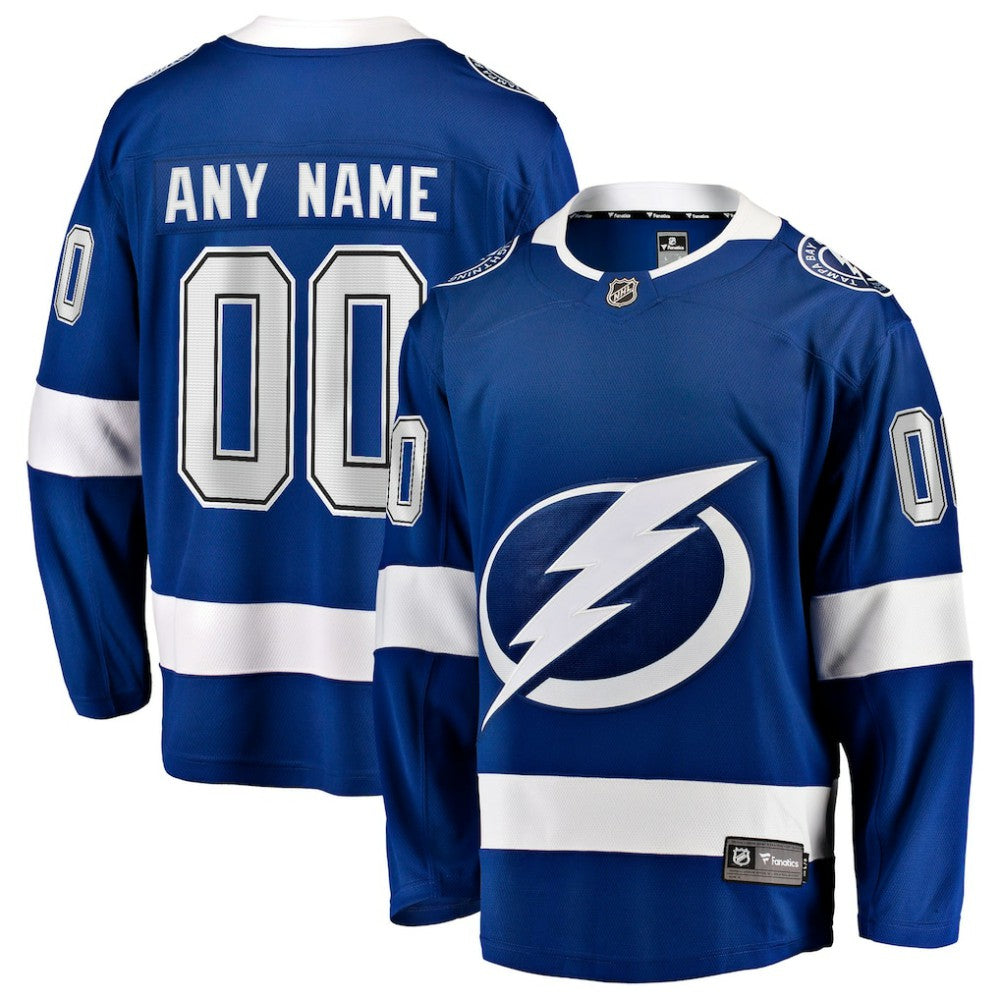 Tampa Bay Lightning Fanatics Home Breakaway Custom Jersey - Blue - NHL