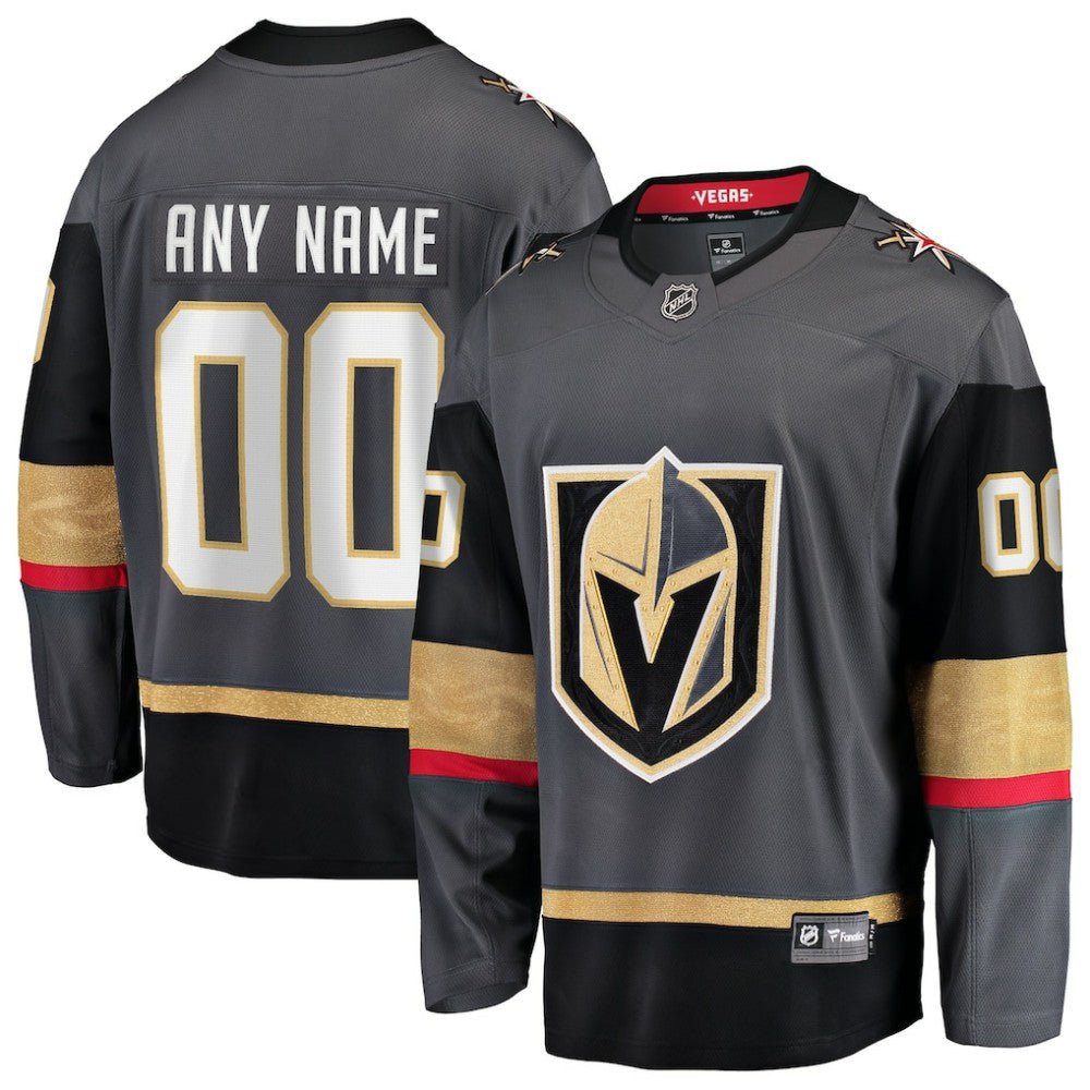 Vegas Golden Knights Fanatics Alternate Breakaway Custom Jersey - Gray - NHL