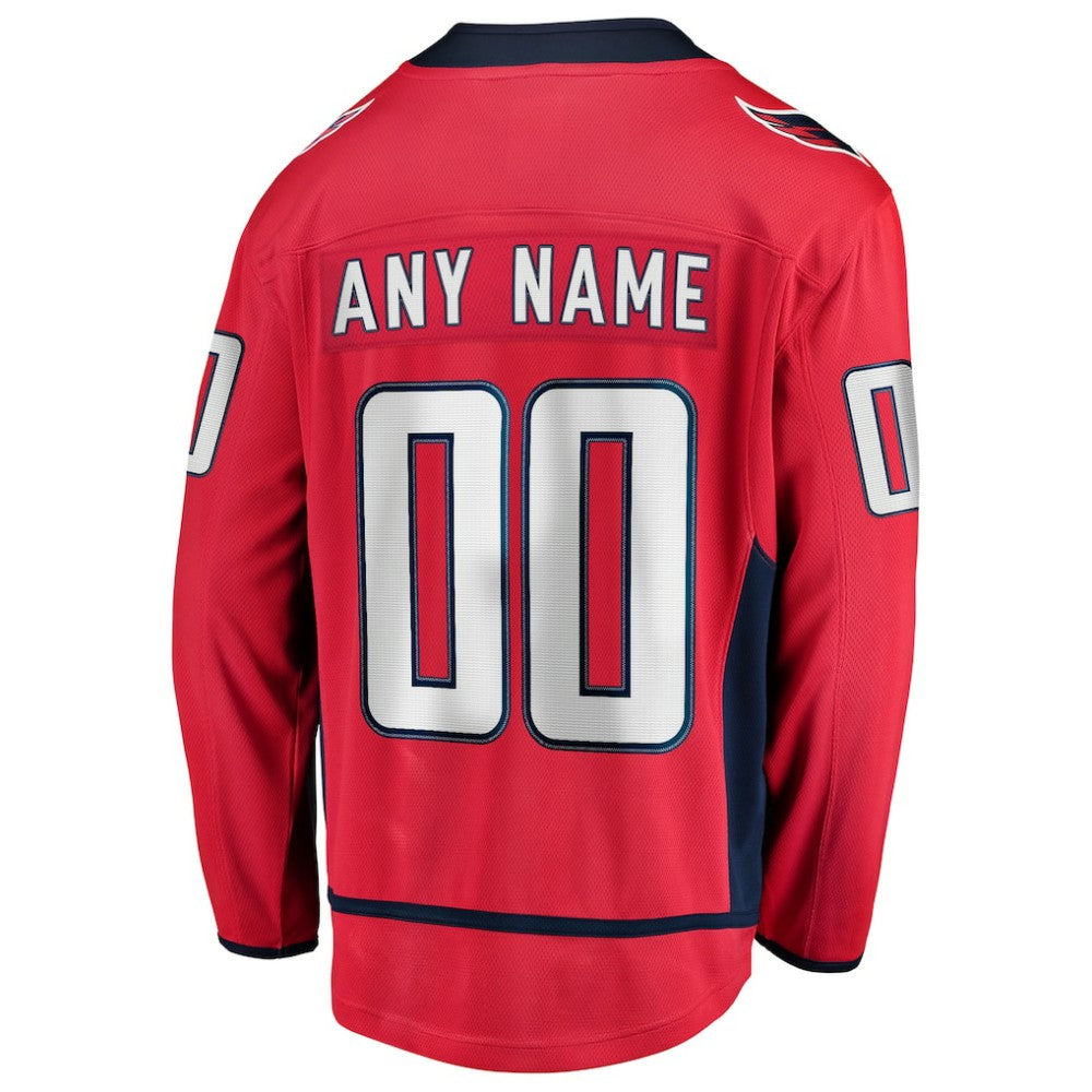 Washington Capitals Fanatics Home Breakaway Custom Jersey - Red - NHL