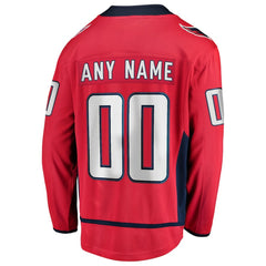 Washington Capitals Fanatics Home Breakaway Custom Jersey - Red - NHL