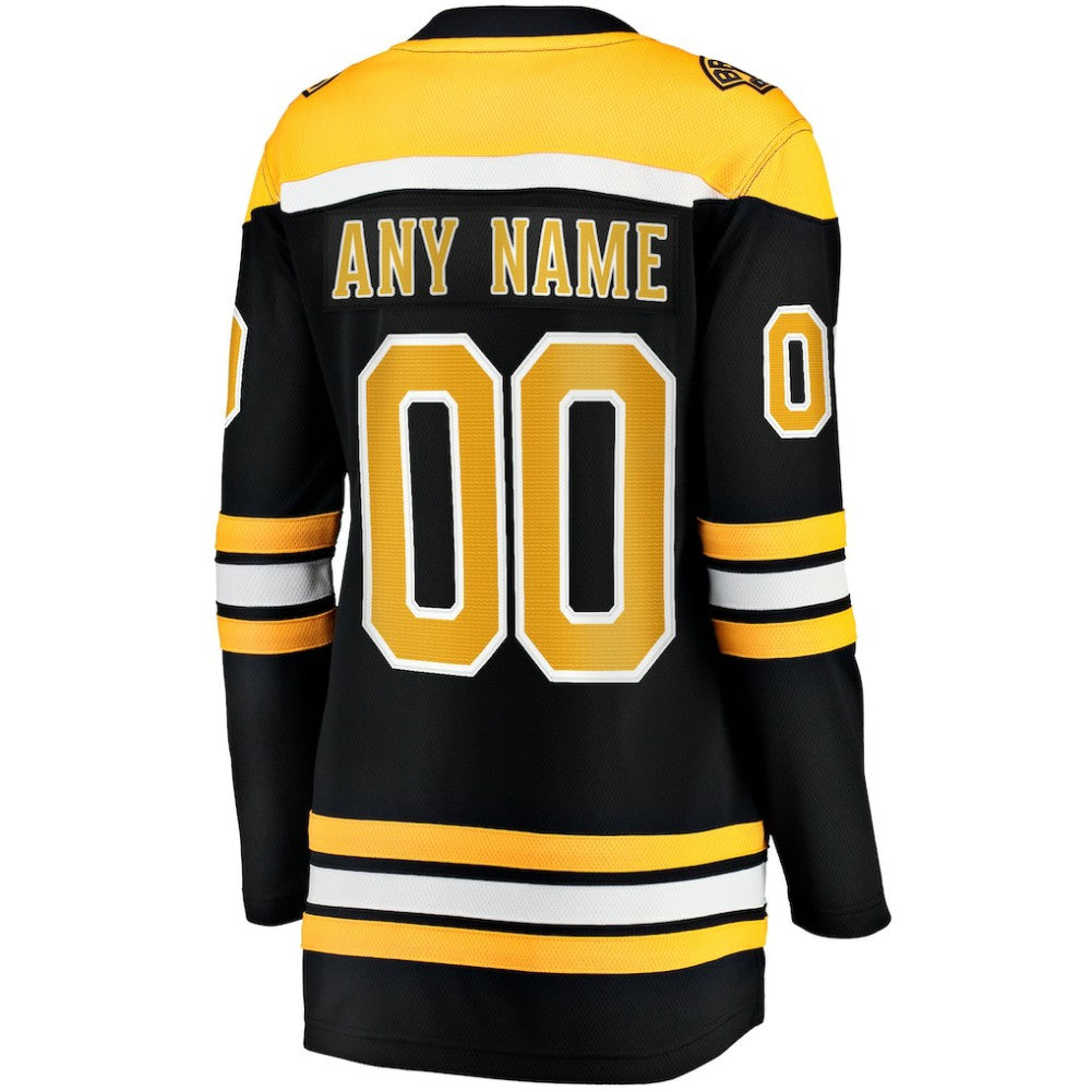 Boston Bruins Fanatics Women's Home Breakaway Custom Jersey - Black - NHL