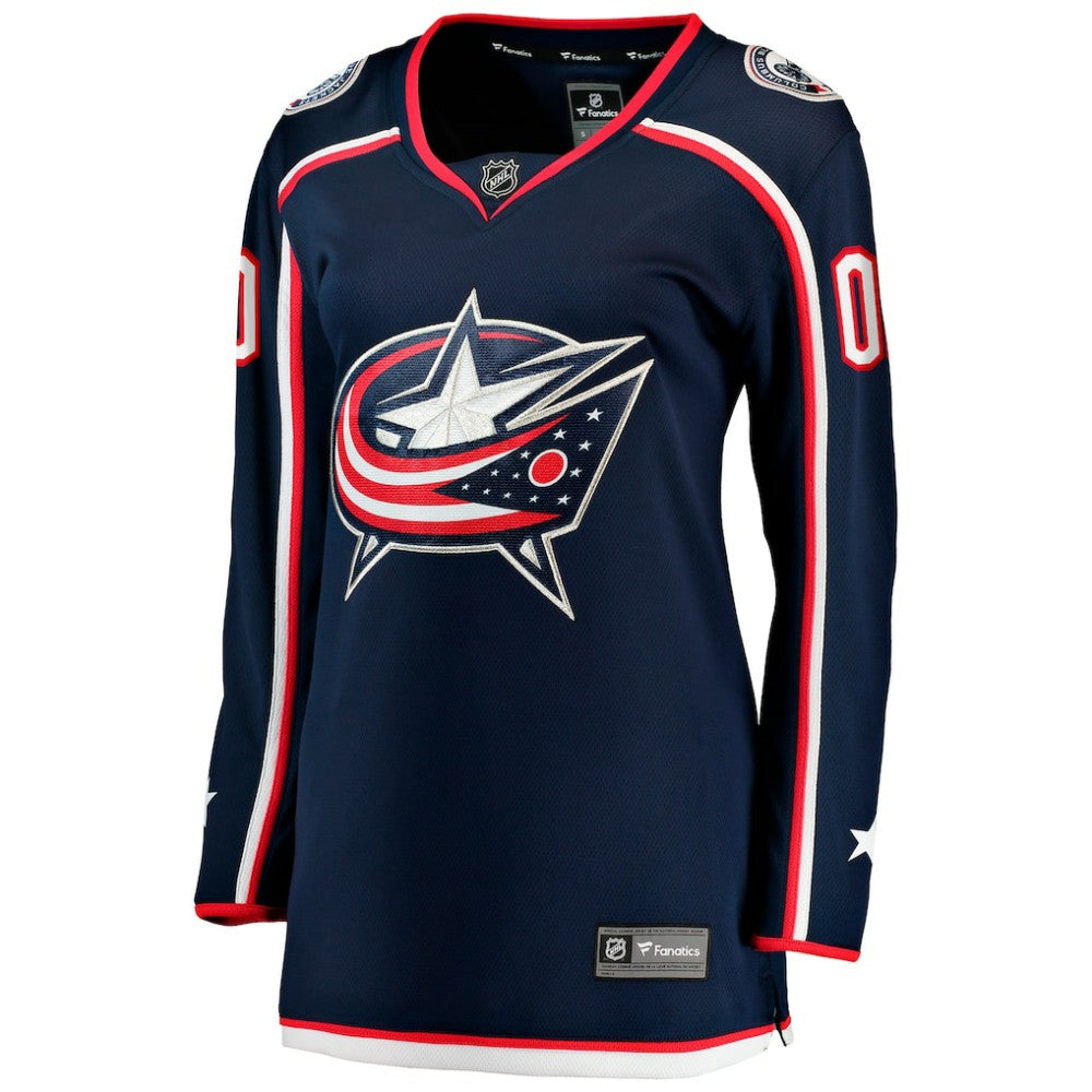 Columbus Blue Jackets Fanatics Women's Home Breakaway Custom Jersey - Navy - NHL
