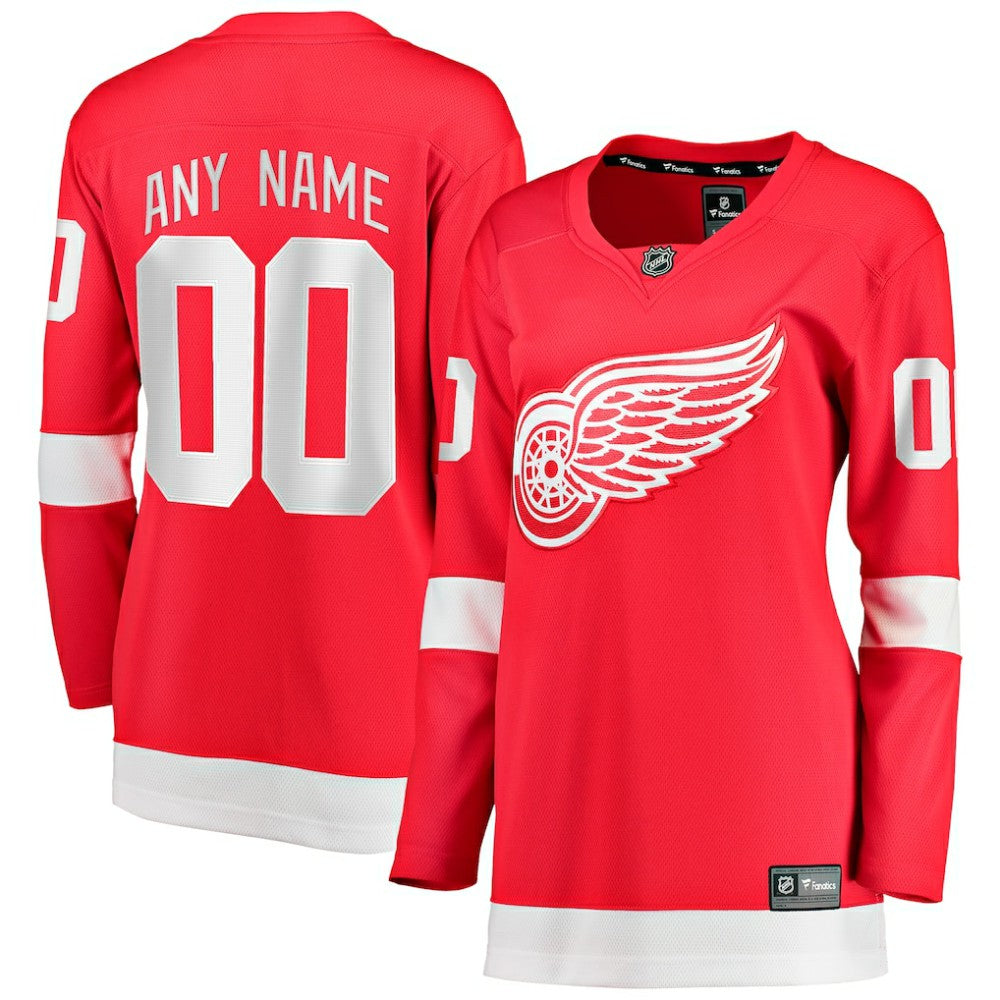 Detroit Red Wings Fanatics Women's Home Breakaway Custom Jersey - Red - NHL
