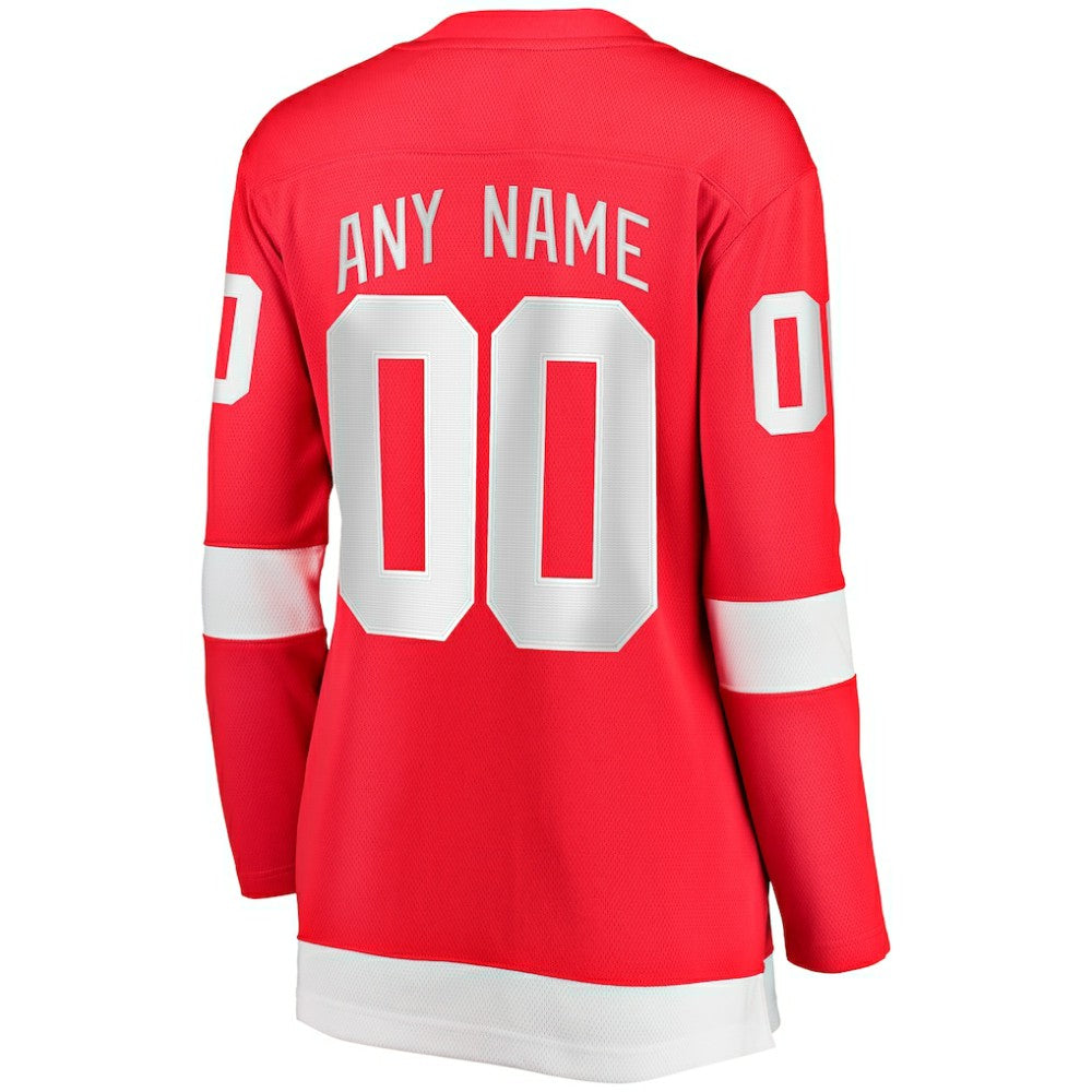 Detroit Red Wings Fanatics Women's Home Breakaway Custom Jersey - Red - NHL