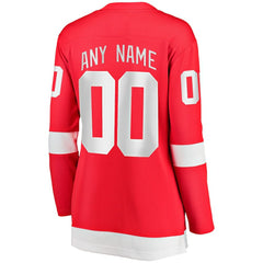 Detroit Red Wings Fanatics Women's Home Breakaway Custom Jersey - Red - NHL