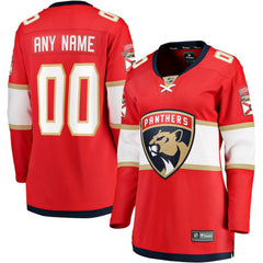 Florida Panthers Fanatics Women's Home Breakaway Custom Jersey - Red - NHL