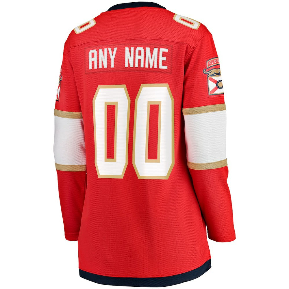 Florida Panthers Fanatics Women's Home Breakaway Custom Jersey - Red - NHL