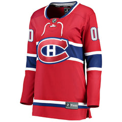 Montreal Canadiens Fanatics Women's Home Breakaway Custom Jersey - Red - NHL