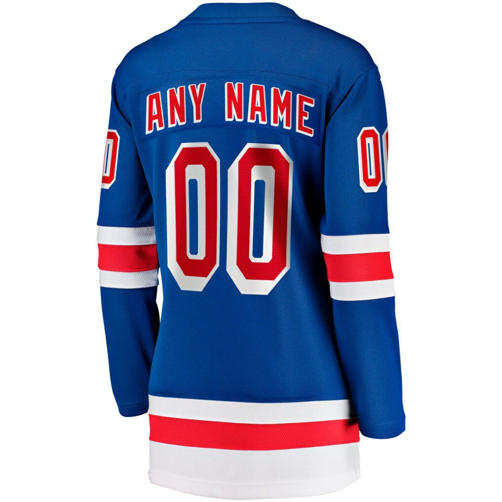 New York Rangers Fanatics Women's Home Breakaway Custom Jersey - Blue - NHL