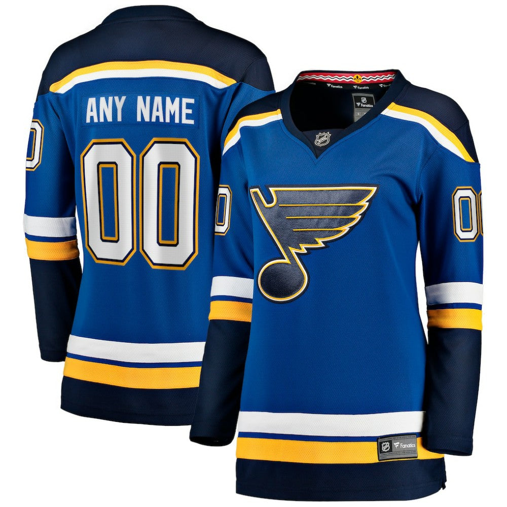St. Louis Blues Fanatics Women's Home Breakaway Custom Jersey - Blue - NHL