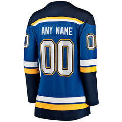 St. Louis Blues Fanatics Women's Home Breakaway Custom Jersey - Blue - NHL