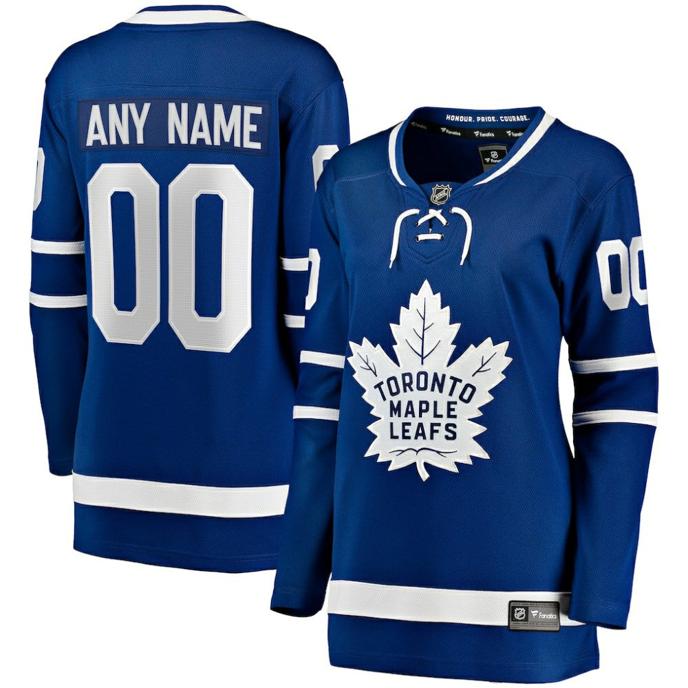 Toronto Maple Leafs Fanatics Women's Home Breakaway Custom Jersey - Blue - NHL