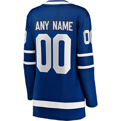 Toronto Maple Leafs Fanatics Women's Home Breakaway Custom Jersey - Blue - NHL