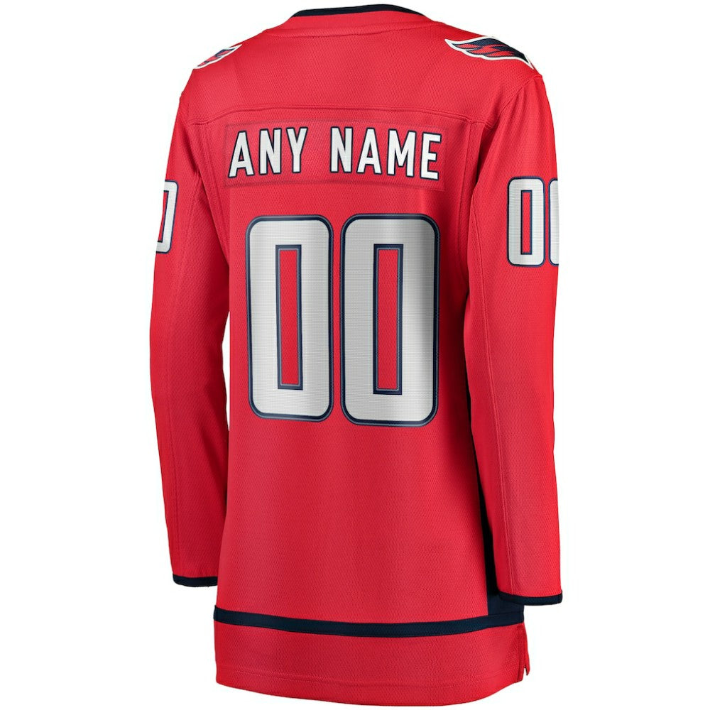 Washington Capitals Fanatics Women's Home Breakaway Custom Jersey - Red - NHL