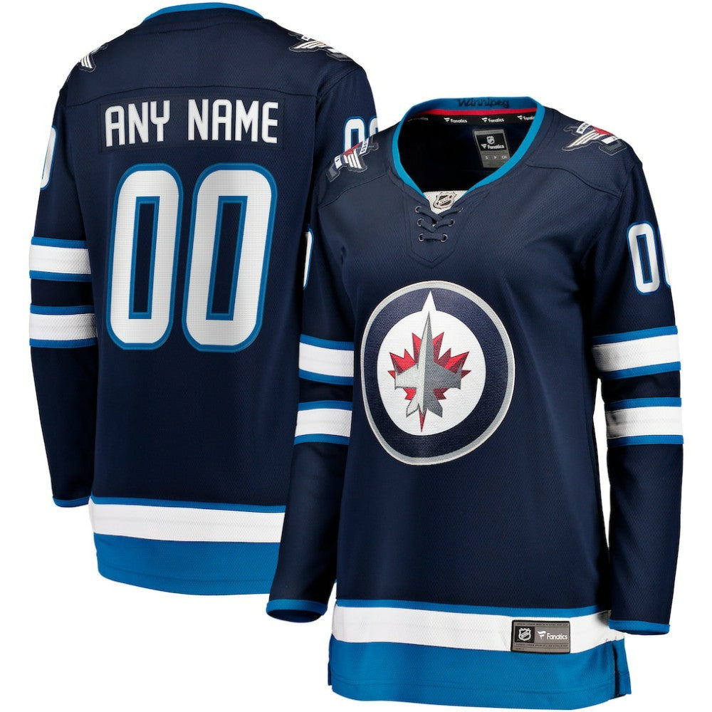 Winnipeg Jets Fanatics Women's Home Breakaway Custom Jersey - Blue - NHL