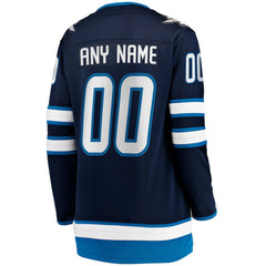 Winnipeg Jets Fanatics Women's Home Breakaway Custom Jersey - Blue - NHL