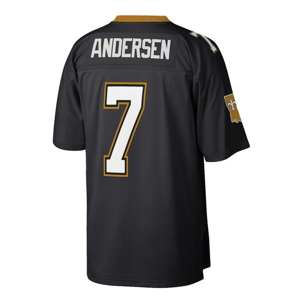 Morten Andersen New Orleans Saints Retired Player Legacy Replica Jersey Black | Mitchell & Ness