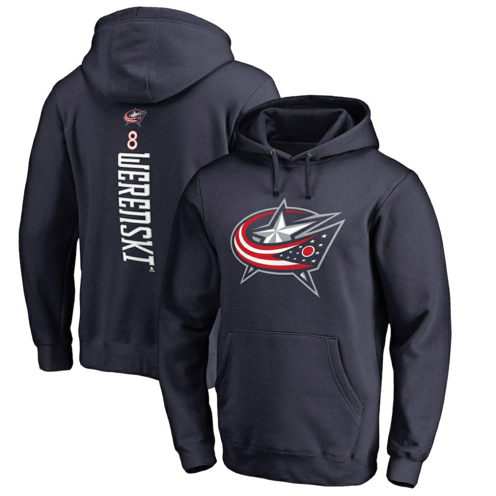 Zach Werenski Columbus Blue Jackets Backer Pullover Hoodie - Navy - NHL