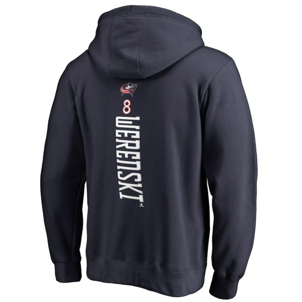 Zach Werenski Columbus Blue Jackets Backer Pullover Hoodie - Navy - NHL