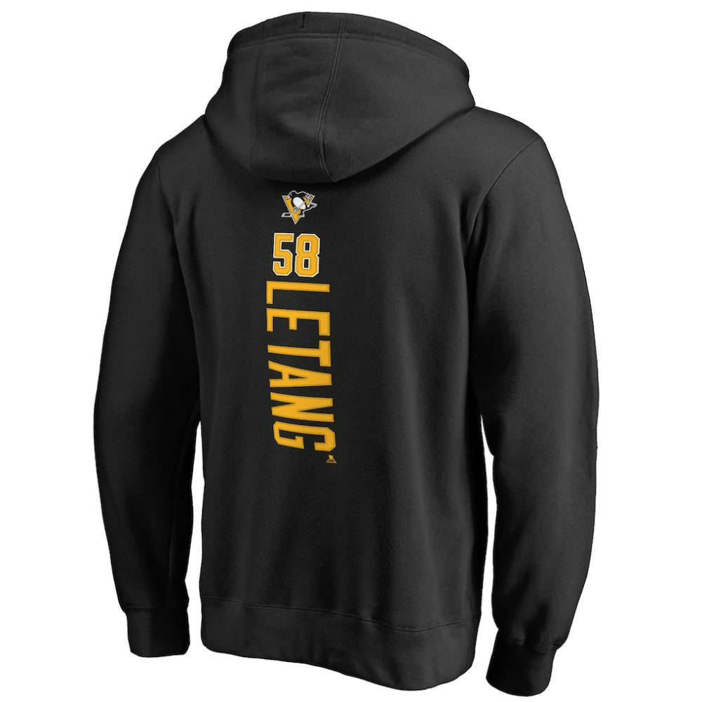 Kris Letang Pittsburgh Penguins Backer Pullover Hoodie - Black - NHL