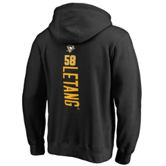 Kris Letang Pittsburgh Penguins Backer Pullover Hoodie - Black - NHL