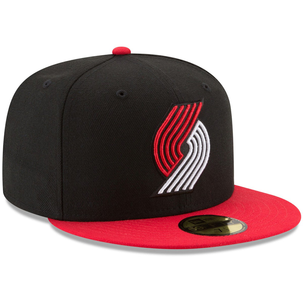 Portland Trail Blazers Team Color 2-Tone 59FIFTY Fitted Hat Black/Red - NBA