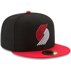 Portland Trail Blazers Team Color 2-Tone 59FIFTY Fitted Hat Black/Red - NBA