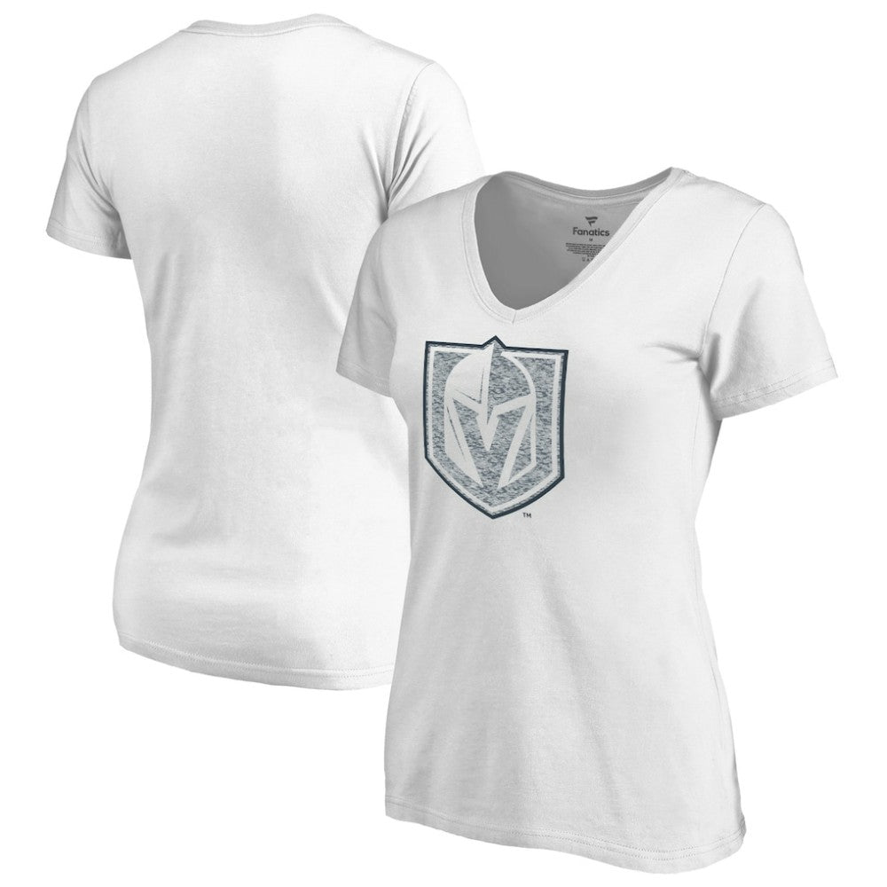 Vegas Golden Knights Women's Whiteout V-Neck T-Shirt - White - NHL