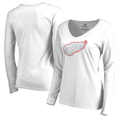 Detroit Red Wings Women's White Out Long Sleeve T-Shirt - White - NHL