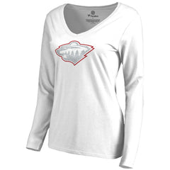 Minnesota Wild Women's White Out Long Sleeve T-Shirt - White - NHL