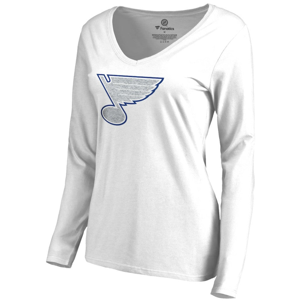 St. Louis Blues Women's White Out Long Sleeve T-Shirt - White - NHL