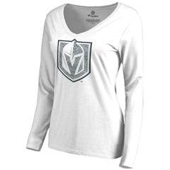 Vegas Golden Knights Women's White Out Long Sleeve T-Shirt - White - NHL