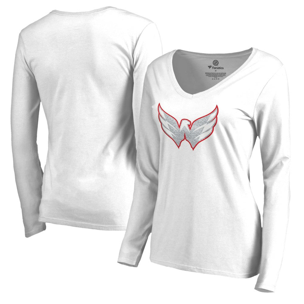 Washington Capitals Women's White Out Long Sleeve T-Shirt - White - NHL