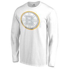 Boston Bruins White Out Long Sleeve T-Shirt - White - NHL