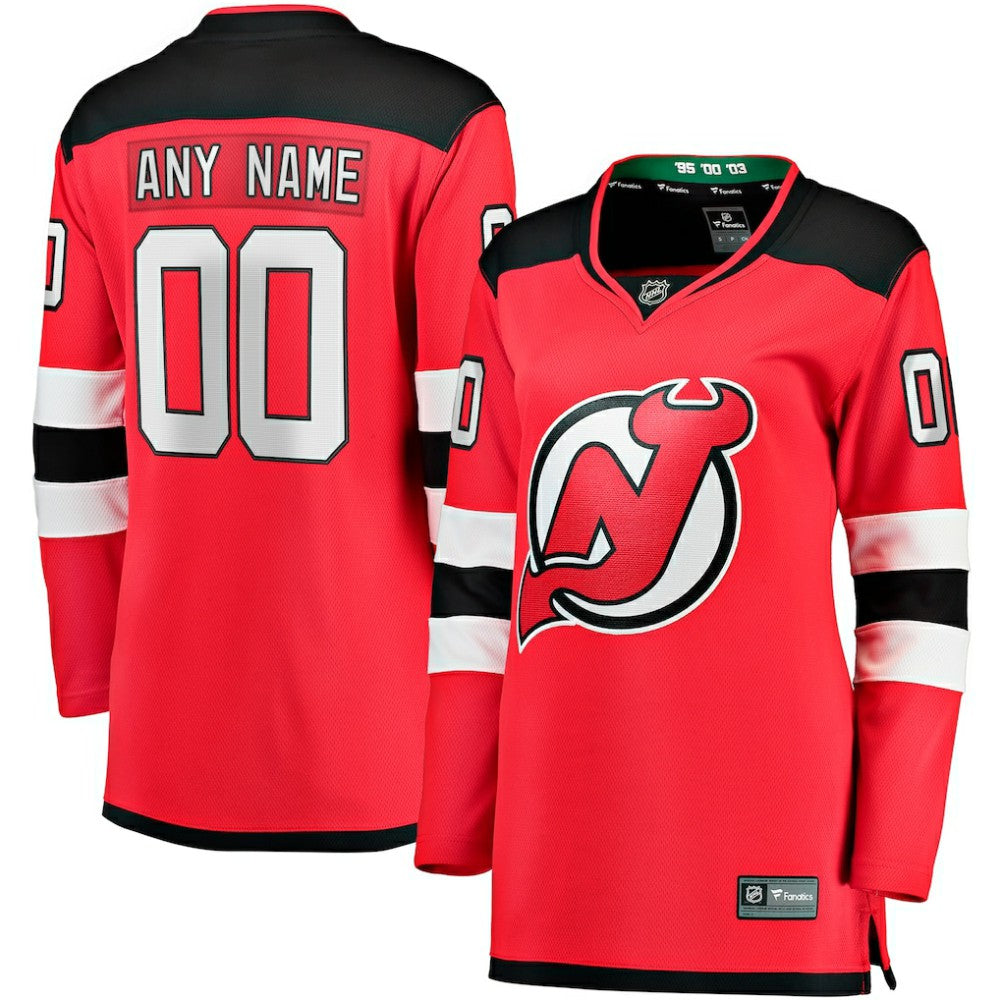 New Jersey Devils Fanatics Women's Home Breakaway Custom Jersey - Red - NHL