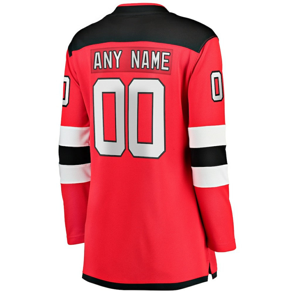 New Jersey Devils Fanatics Women's Home Breakaway Custom Jersey - Red - NHL