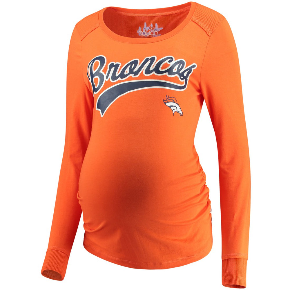 Denver Broncos Touch Women's Maternity Yardline Tri-Blend Top Orange | NFL