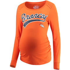Denver Broncos Touch Women's Maternity Yardline Tri-Blend Top Orange | NFL