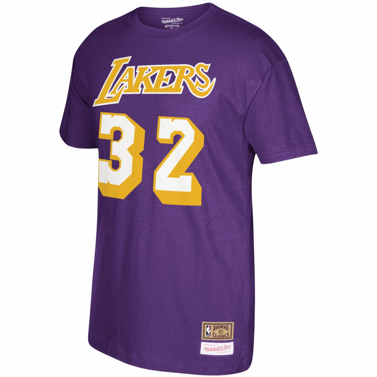 Magic Johnson Los Angeles Lakers Hardwood Classics Name & Number T-Shirt Purple - NBA