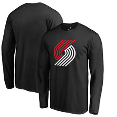 Portland Trail Blazers Fresh Primary Logo Long Sleeve T-Shirt Black - NBA