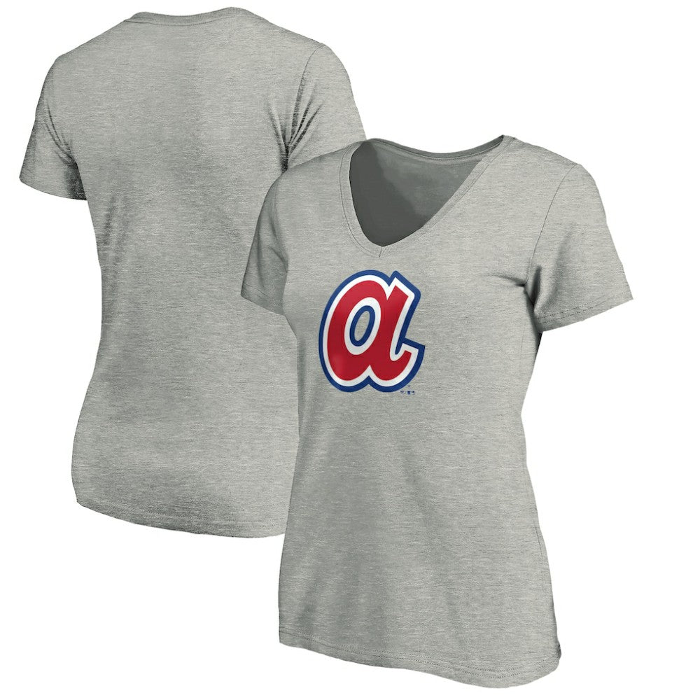 Atlanta Braves Women's Forbes V-Neck T-Shirt - MLB
