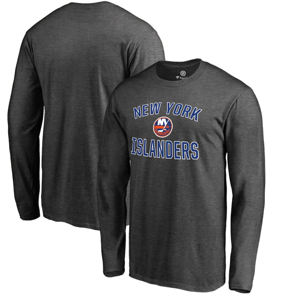 New York Islanders Victory Arch Long Sleeve T-Shirt - Heathered Gray - NHL